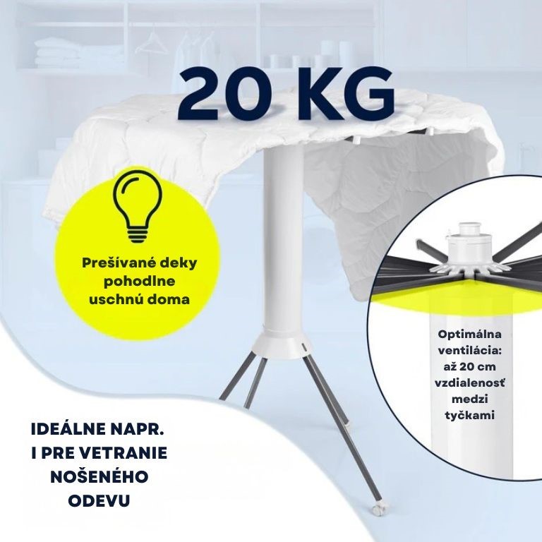 Easymaxx Vejárový sušiak na bielizeň s 16 ramenami Octopus 19146 (6)